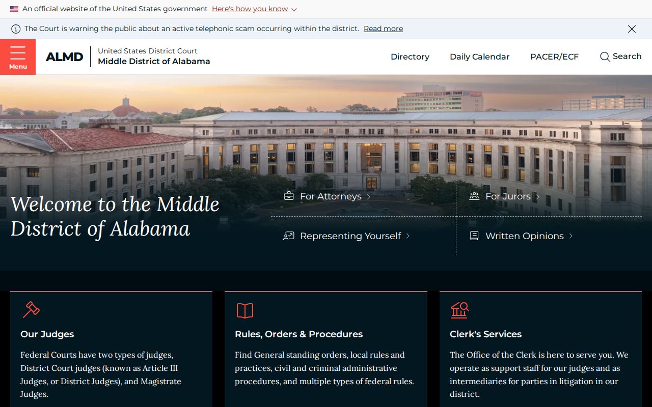Henry County federal court records Middle District of Alabama